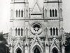 Facade of the cathedral Peitang (Towers added after 1900)   \"A large white plate, not pretty, not pretty frankly that detonates, rout the landscape, draws the eye. This is the Pe-tang. The style of homes, color, layout, especially the cathedral, this is deliberately a stranger to China. \"(Letters from Father Lebbe, Casterman, p. 46)   [Gallery I, Photo 10. Neg: IV 72]