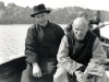 End 05.1937; Beijing. Vincent Lebbe with Andrew Boland, founder of the Society Auxiliary Mission (SAM) on the lake in Summer Palace.   [Album II Photo 175. Neg: G II 55]