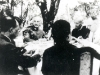 22.09.1938 at Ankow. Vincent Lebbe was received for luncheon by President Chiang Kai-shek and his wife Sung Mei-ling (from behind, in front of Marshall), along with Minister of Foreign Affairs of the Republic of China, Mr Wang Shih Chieh (left to Song Mei-ling), and the Australian Council of Marshall, Mr WH Donald (left of V. Lebbe). This was the last time Father Lebbe met the Generalissimo.   [Album II Photo 183. Neg: Z 19? 19 A]