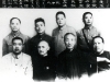 1939 or 1940. V. Lebbe and the staff of the section Tou Dao Tuan that is to say the training group of the population in patriotic service, see \"policy\" of the army which he is responsible within the 12th Division (3rd Army) commanded by General Tang Huai Yuan.   Translation of the banner displayed at the top of the photo:   \"Developing the strength of religion and push to the bottom (right down) consciousness (meaning) of the people.\" That means deeper sense of patriotism.   [Album II Photo 209. Neg: Z 1? 1 A]