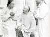 06.1906 to Tchwo-Tshow. From left to right: Father Kuo, Vincent and Antoine Lebbe Cotta.   [Gallery I, Photo 21. Neg: X 41]