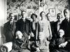 01.1927 in Leuven. Family Reunion before the return of Vincent Lebbe in China, with her sister Mica (Mrs. Thoreau). Standing from left to right: Jean Le Boulanger (husband of Benedicta Lebbe), Robert Lebbe and his wife Aline, Marie-Louise (daughter of Robert), Bénédicte Lebbe, Mica and her husband Jacques Lebbe Thoreau, seated from left to right: Adrian Lebbe (Dom Bede), and Mrs. Vincent Lebbe Lebbe.   [Gallery I, Photo 98. Neg: Z 33 A? 34]